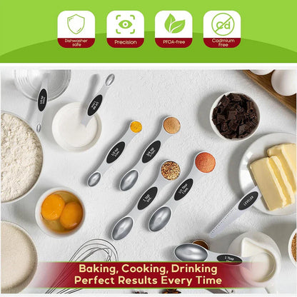 8pcs Magnetic Measuring Spoons Set for Baking & Cooking