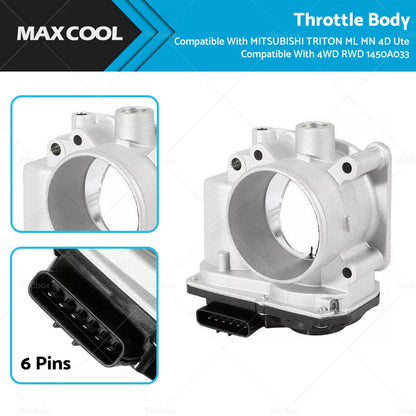 Throttle Body for Mitsubishi Triton ML MN 4D Ute 4WD RWD (2006-2015)