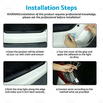 LED Tailgate Strip Bar Light for Truck - Reverse Brake Turn Signal Waterproof