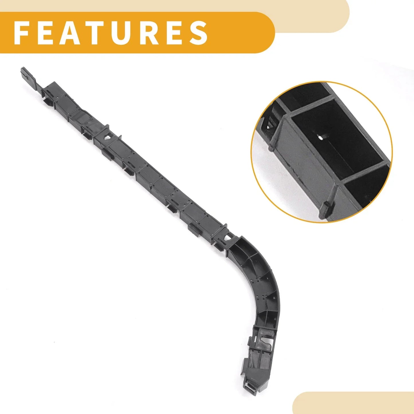 LH Rear Bumper Support Bracket for Honda Civic (2006-2011) 1 x Black ABS
