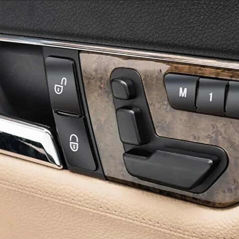 4 x Door Unlock Lock Button Covers for Mercedes W204 C-Class, W212 E-Class
