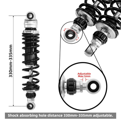 Remote Reservoir Rear Shocks for Harley CVO Street Glide (2023-2025)
