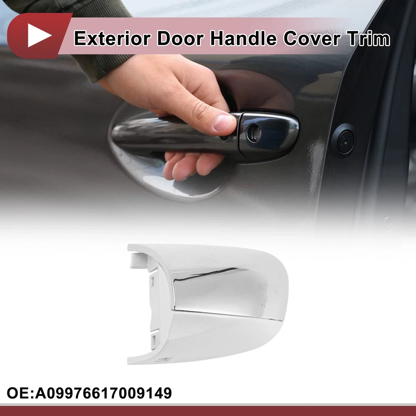 Exterior Door Handle Cover Trim for MERCEDES-BENZ (Pure White)