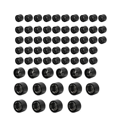 63X Black Engine Topper Screw Bolt Cap Kit for Harley Twin Cam Softail (2000-2006)