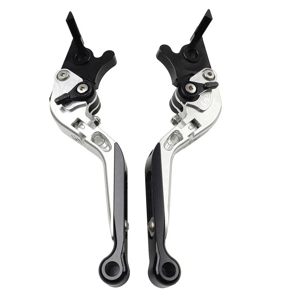 CNC Silver Extendable Brake Clutch Levers for Yamaha YZF R1 R1M R1S R6 MT-09 (2015-2023)