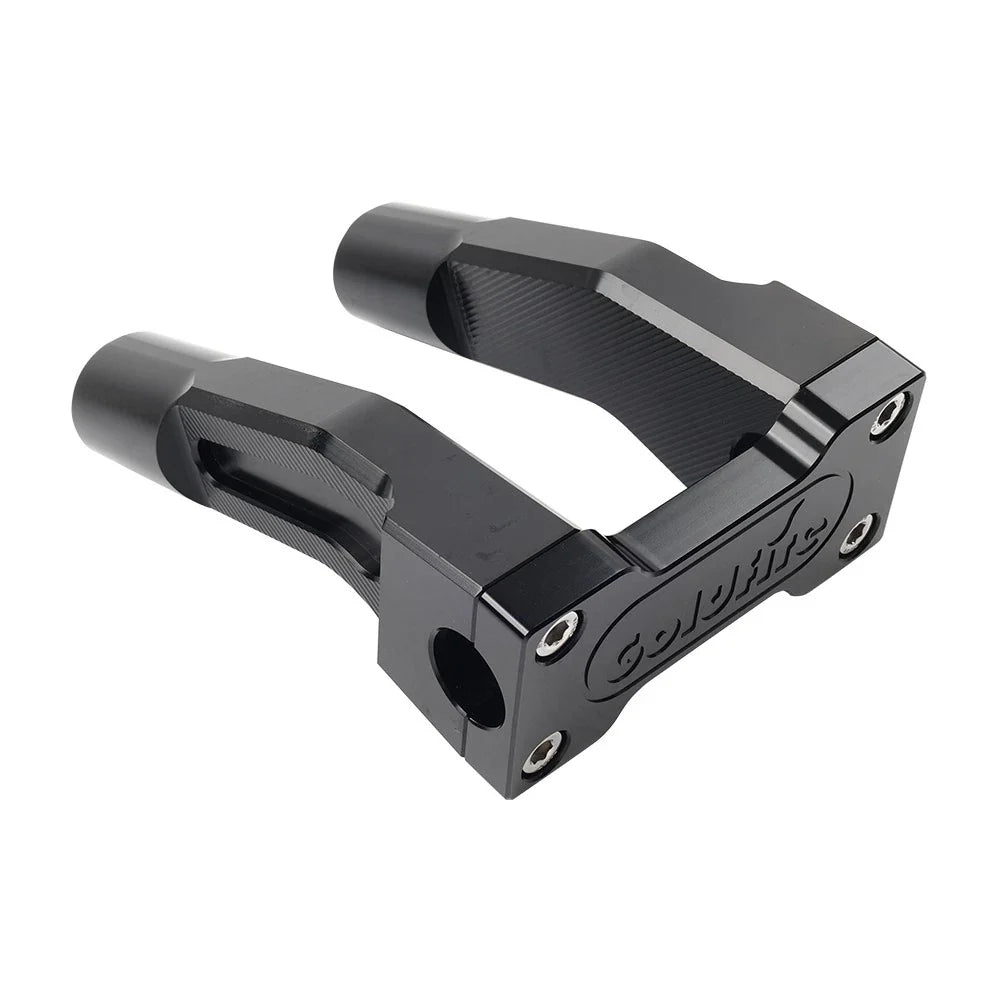 Black 6'' Pullback Handlebar Risers Clamp for Harley 1'' Handlebar