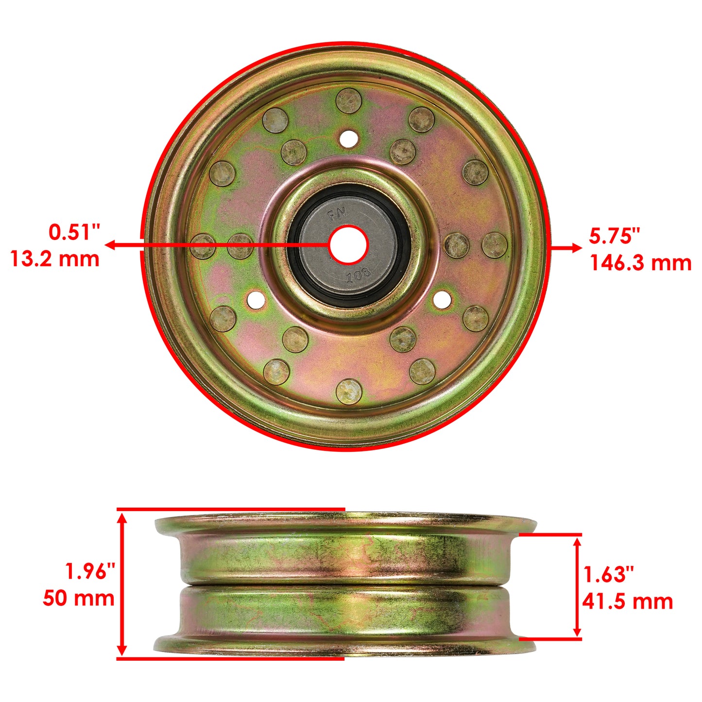 Deck Idler Pulley Replacement for John Deere Z810A Z820A Z830A Z840A (2011–2018)