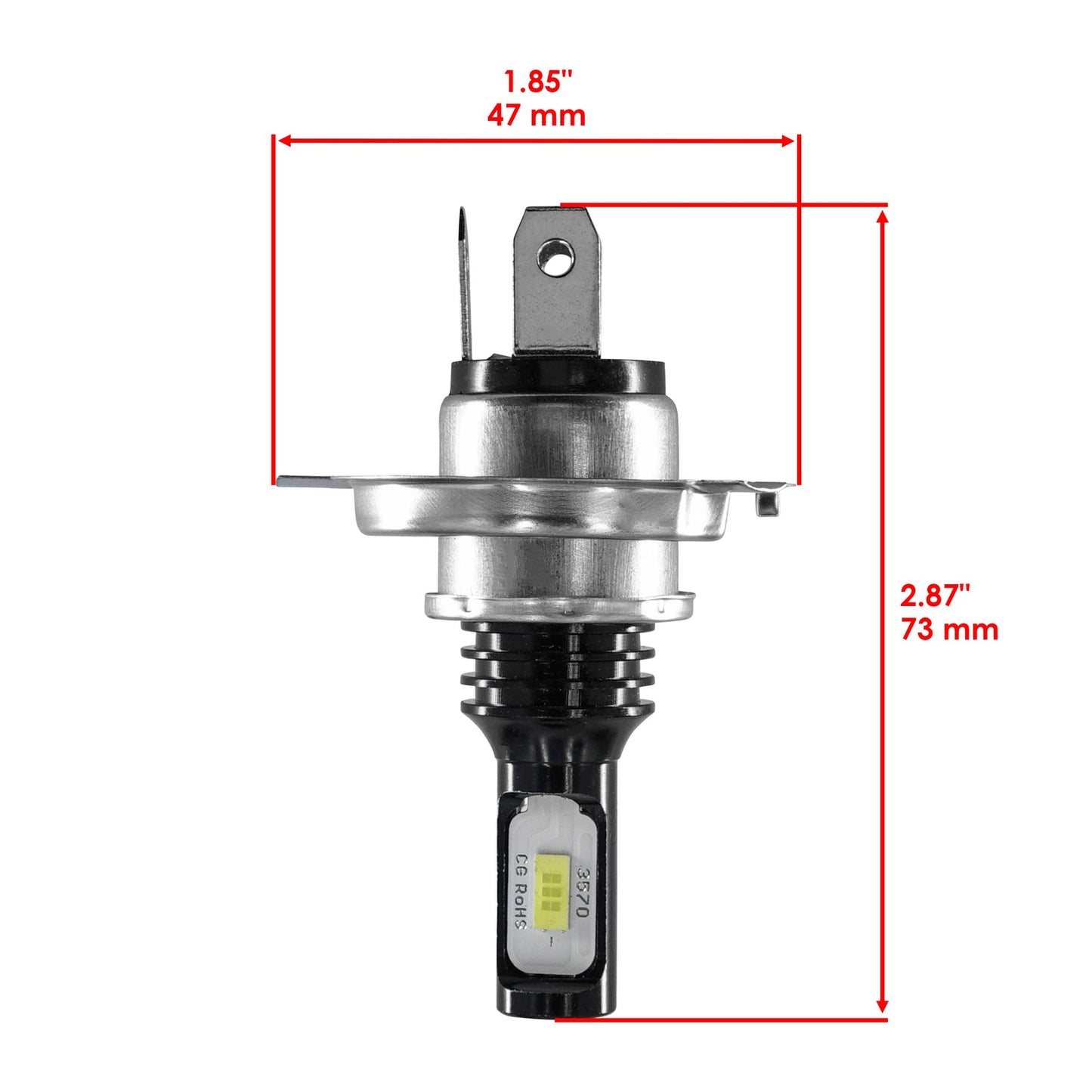 55W H4 Headlight Bulbs Heavy Duty Pair for John Deere 6120B 6120M (R) (2005–2014)