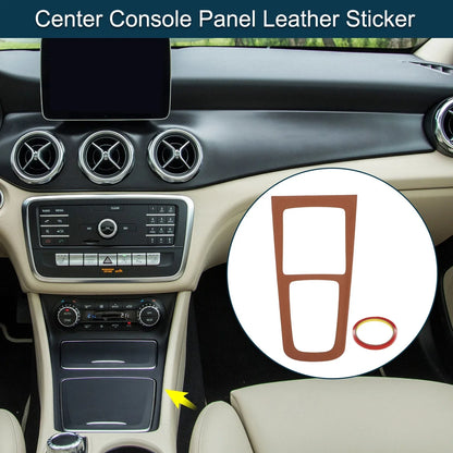 Center Console Panel Sticker for Mercedes-Benz GLA GLB EQA EQB 2020-2024 Brown