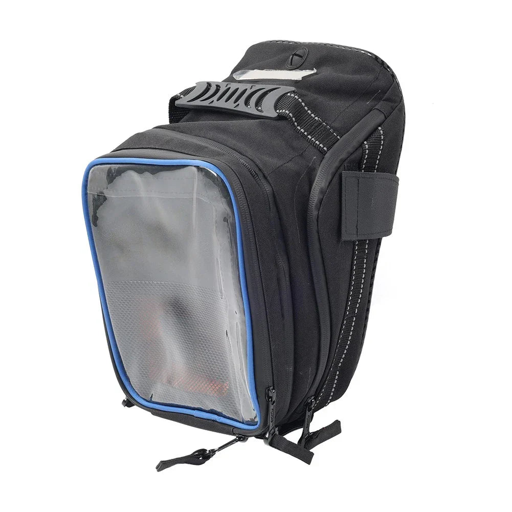 Universal Tank Bag with Strap for Harley & Honda - Black/Blue