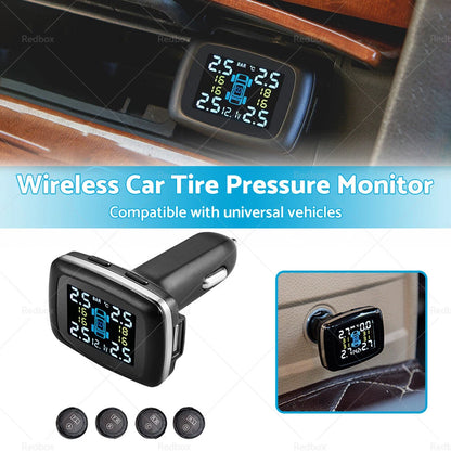 Tire Pressure Monitoring System + 4 Sensors for Car