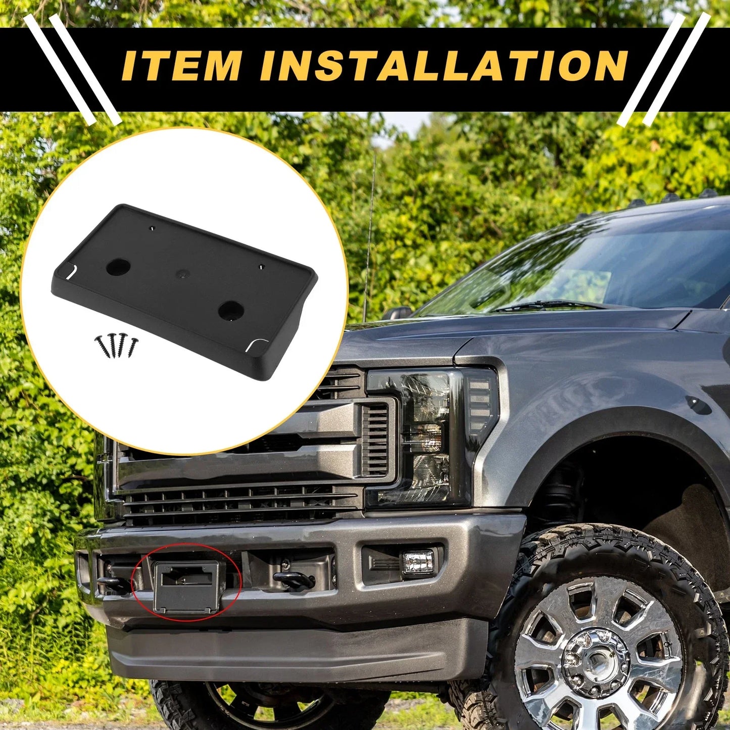 Front Bumper License Plate Bracket Holder for Dodge Ram 1500 (2013-2019)