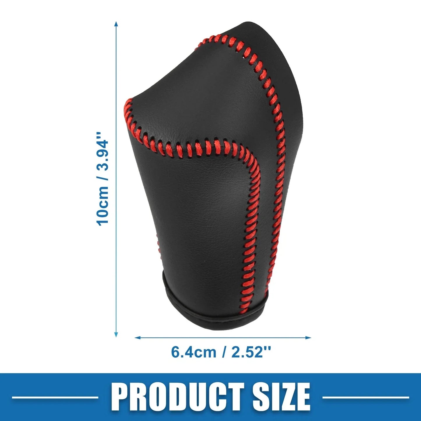 Gear Shift Lever Cover for Honda CRV 2008-2014 - Black with Red Stitches