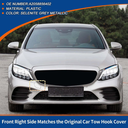 Front Bumper Tow Hook Cover for Mercedes A-Class (2019-2023) Selenite Grey