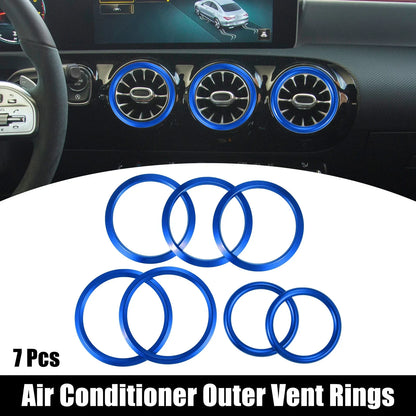 7 x Air Conditioning Outer Vent Rings Covers for Mercedes Benz A-Class