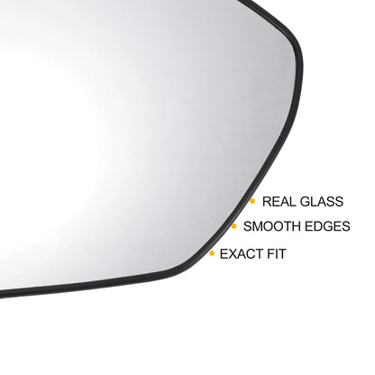 Right Side White Glass Mirror with Back Non-Heated for Hyundai Tucson (2022-2024)