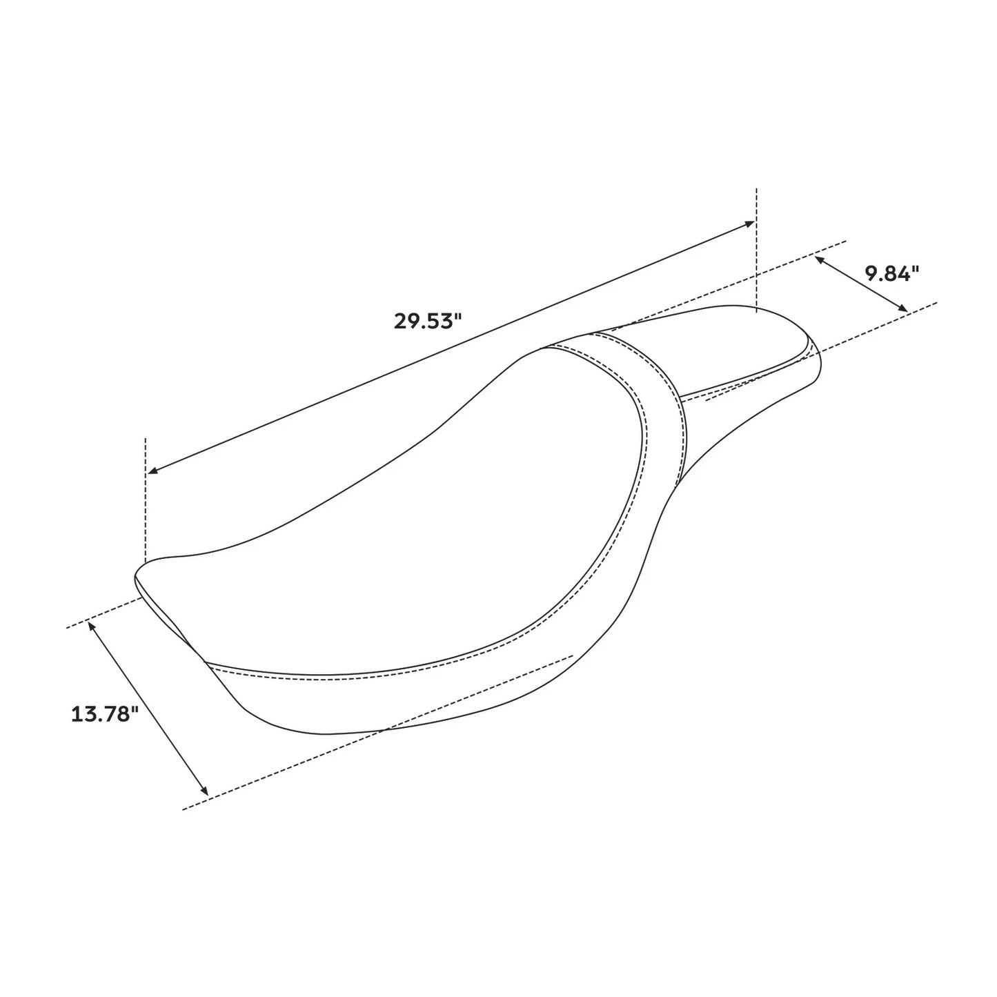 Black & Blue Driver & Passenger Seat for Harley Dyna Low Rider (2006-2017)