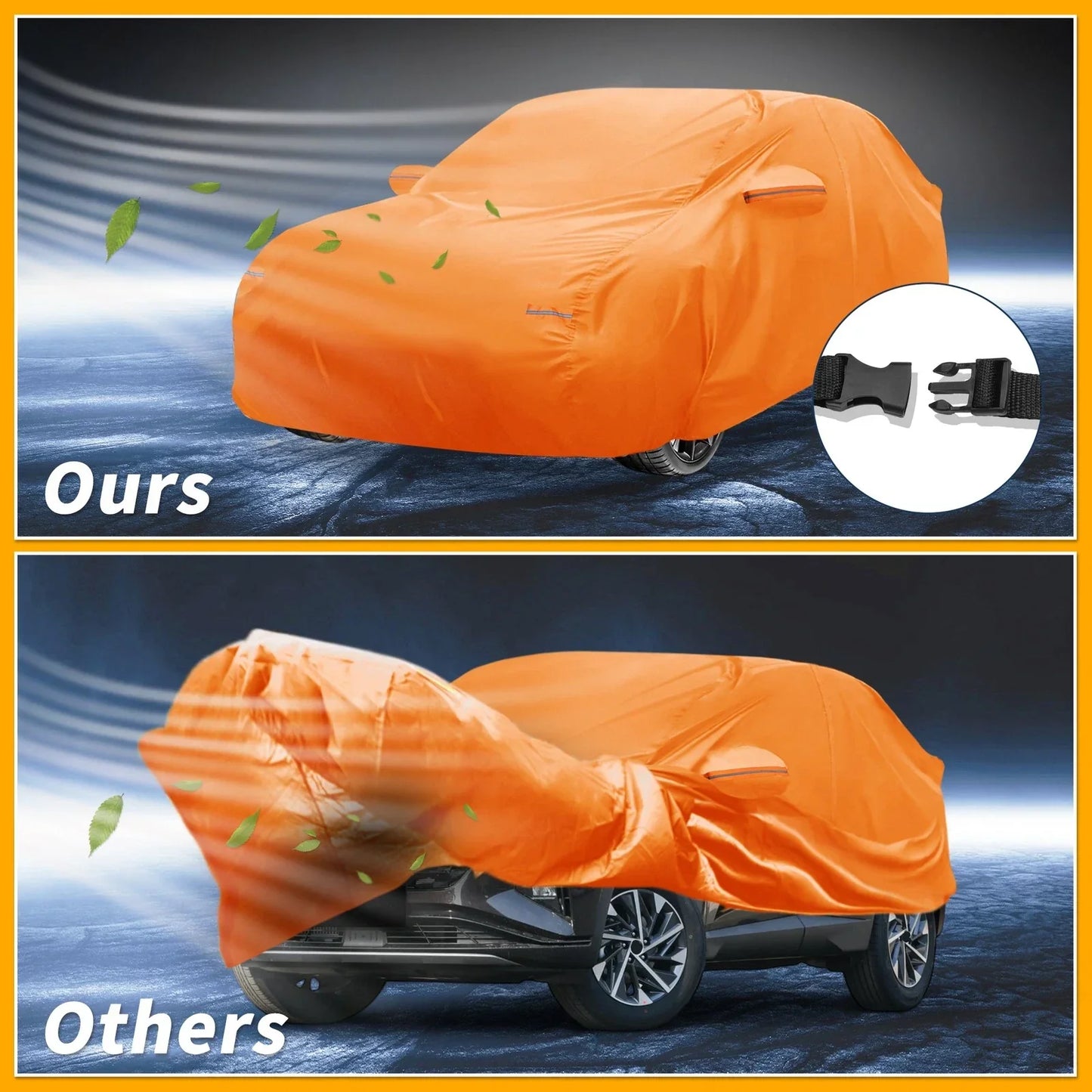 All Weather Car Cover for Hyundai Tucson Orange 210D-PU (2016-2023)