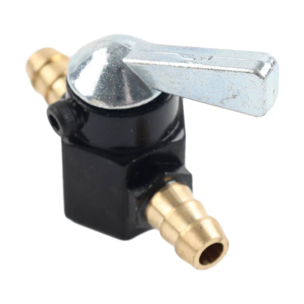 8mm On-Off Fuel Tap Gas Valve Petcock for Motorcycle Inline Black