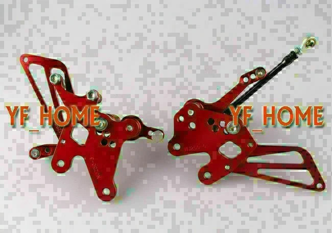 Red Rearsets Foot Pegs for Kawasaki Ninja 250R (2008)