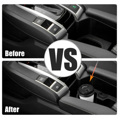 Front Central Console Cup Holder for Honda Civic 2016-2018 Black