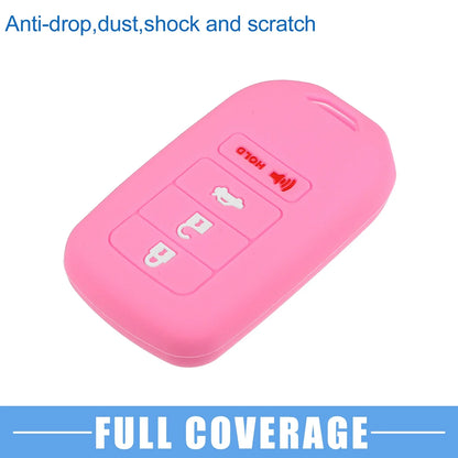 Smart Key Fob Cover for Honda Accord EX EXL EX-L 2013-2018 Black Pink (2 x)