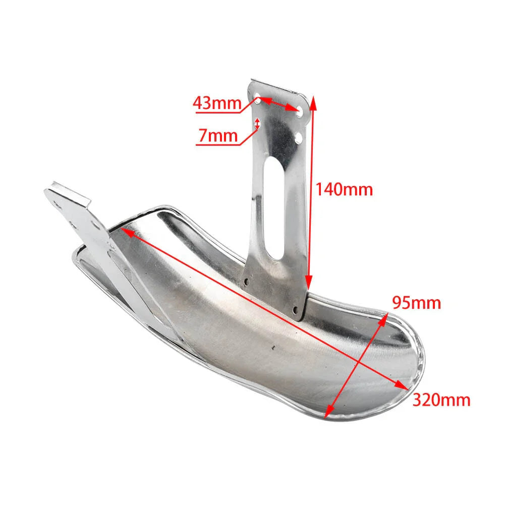 Chrome Front Fender Retro Protector for Honda CG125 Motorcycle