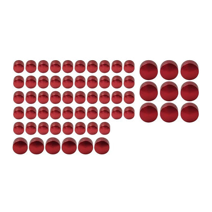 CNC Red Engine Topper Bolt Caps for Harley Heritage Softail FLST (2000-2006)