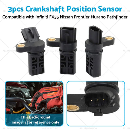 3 x Crankshaft Position Sensors for Nissan Altima, Pathfinder, Quest, Infiniti G35 (2002-2006)