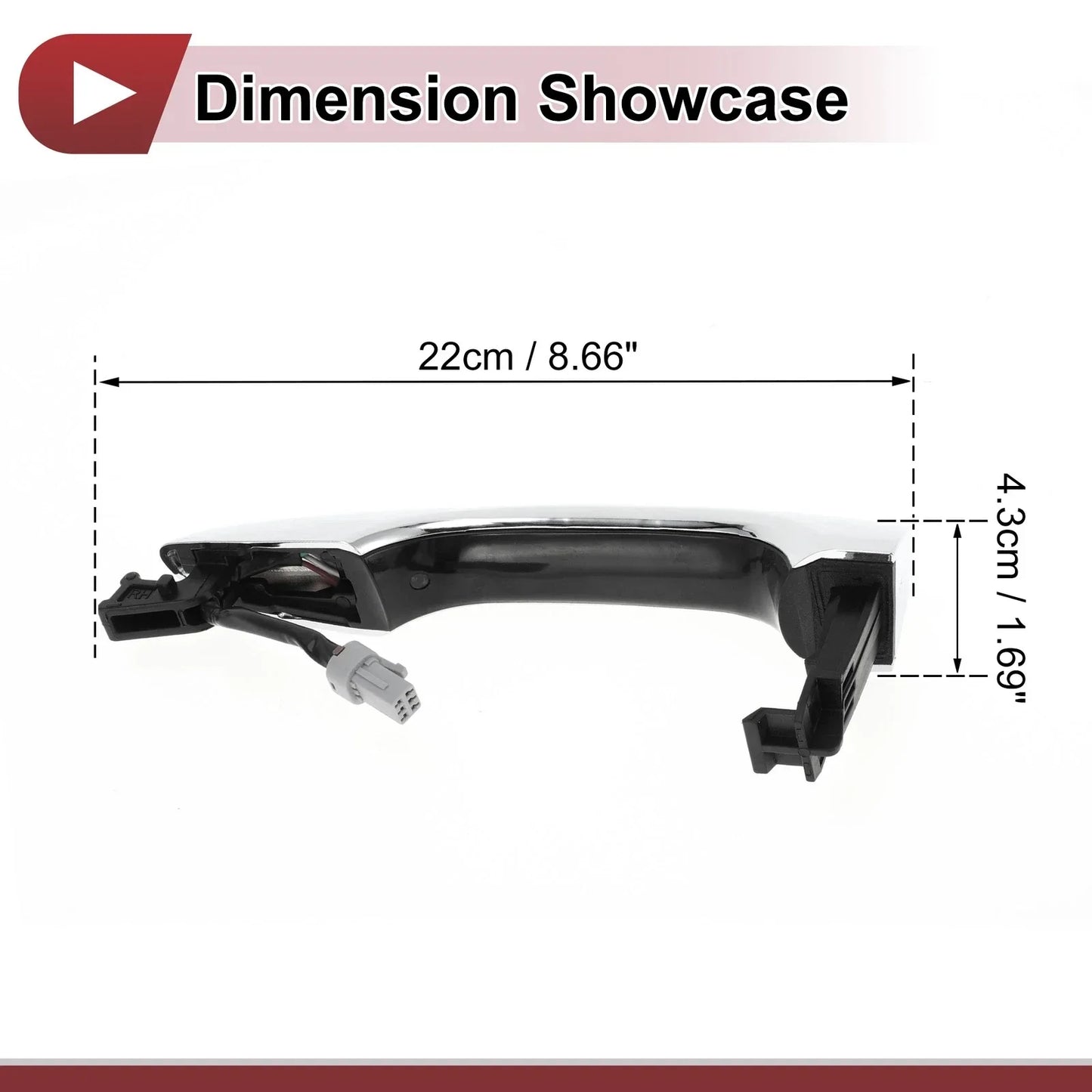 Car Door Handle Grip for Hyundai Elantra Front Right (2017-2020) Silver Tone