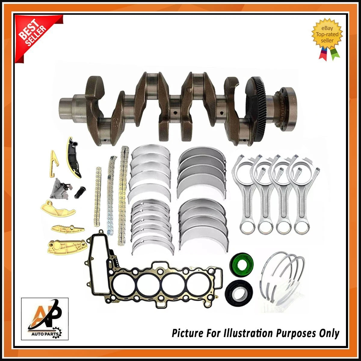 Crankshaft Main & Big End Bearings Kit for Land Rover Range Rover (2013–2018)
