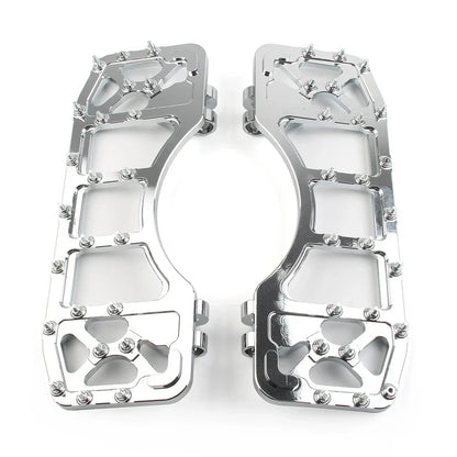 CNC Front Floorboards for Harley Touring Dyna FLD (2014-2023) - Chrome Pair