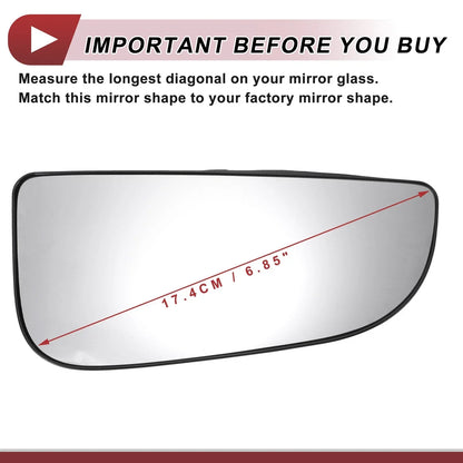 Right Passenger Side Lower Mirror Glass Replacement for Dodge