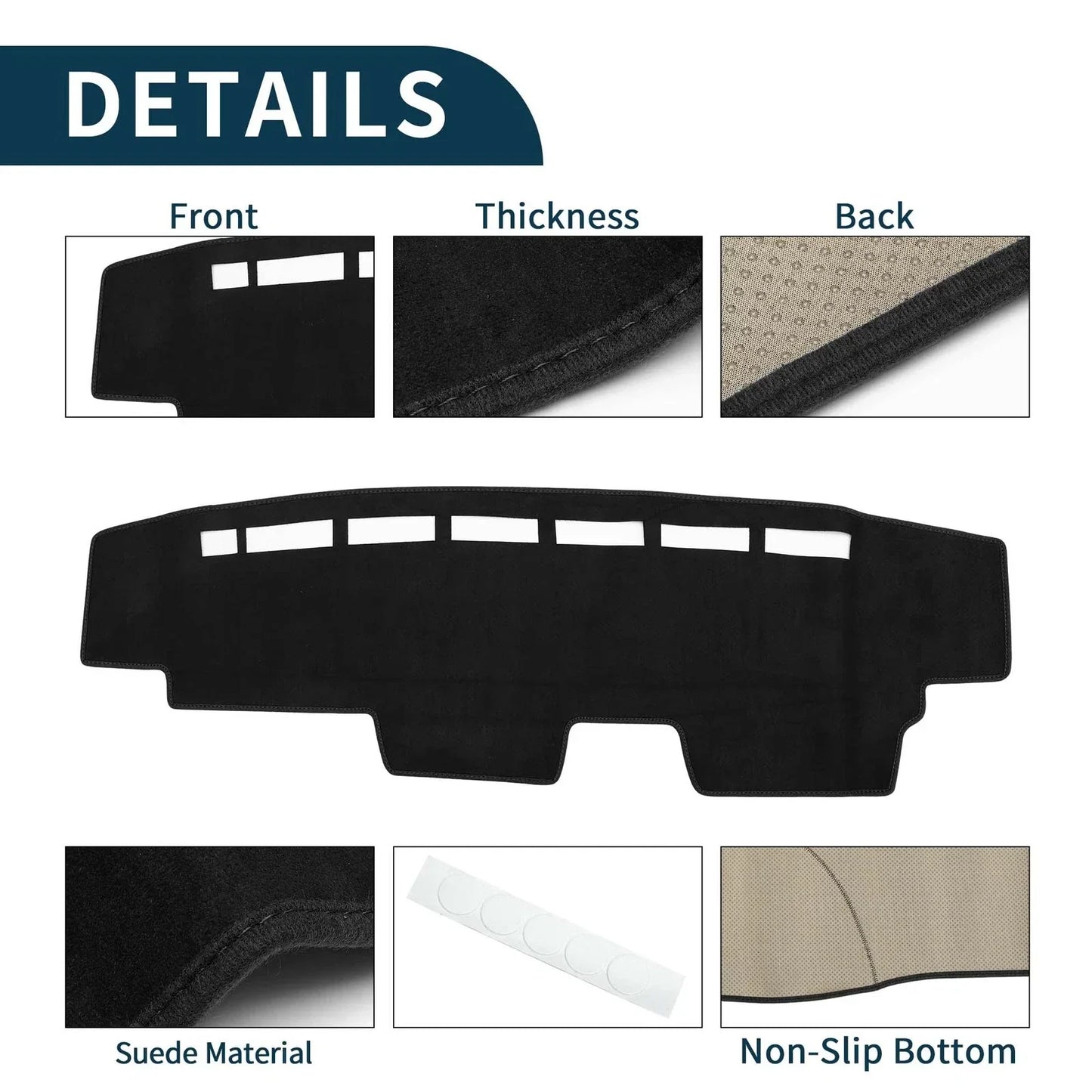 Dashboard Cover Mat for Honda N-Van JJ1 JJ2 (All Years) - Black Protector Pad