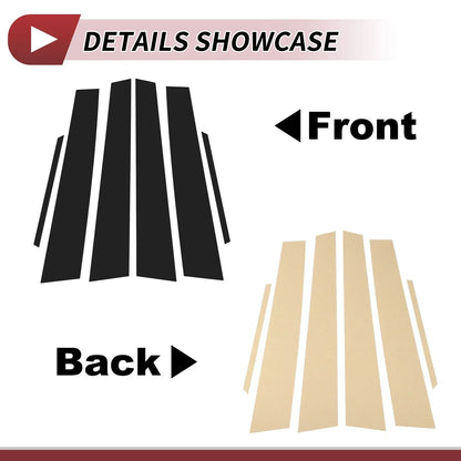 6 Pcs Black Door Pillar Window Trim for Lexus ES (2013-2018)