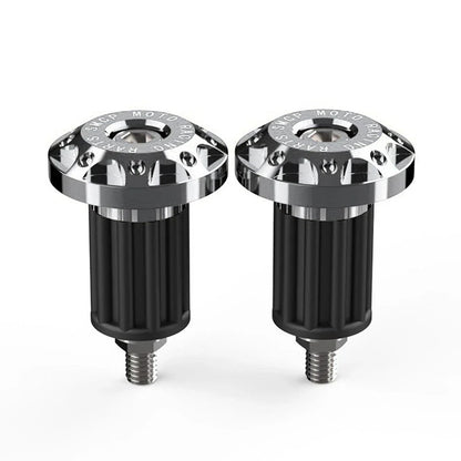 Motor Grey Dirt Bike 7/8'' CNC Handlebar Grips & End Cap Plugs
