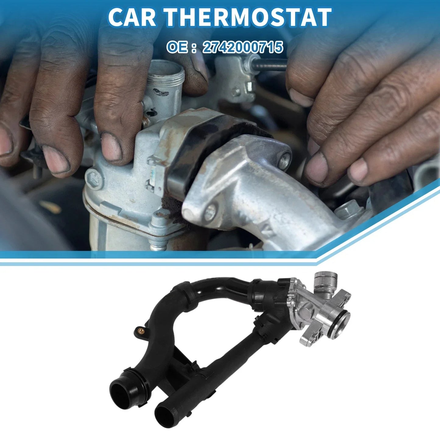 Car Thermostat for Mercedes-Benz Metris 2016-2019 Aluminum Alloy