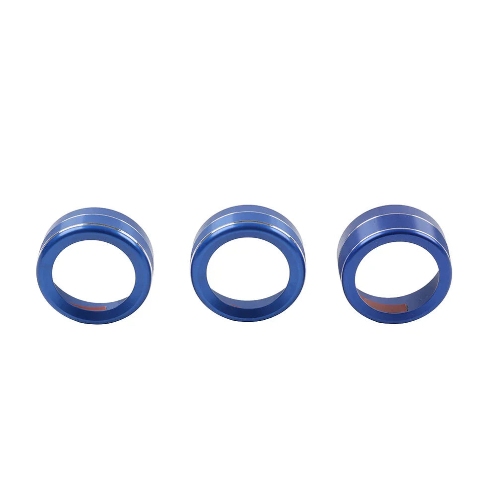 Blue AC Climate Control Knob Ring Covers for Mazda 3, CX-5 (2014-2019)