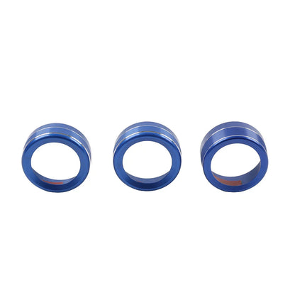 Blue AC Climate Control Knob Ring Covers for Mazda 3, CX-5 (2014-2019)