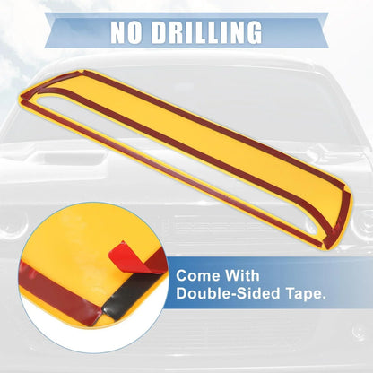 Engine Hood Air Conditioner Outlet Cover Trim Yellow for Dodge Challenger (2015-2023)