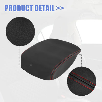 Car Center Console Lid Armrest Cover for Honda Pilot (2009-2015) Black