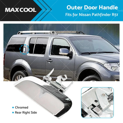 Chrome Rear RH Outer Door Handle for Nissan Pathfinder (2005-2013)