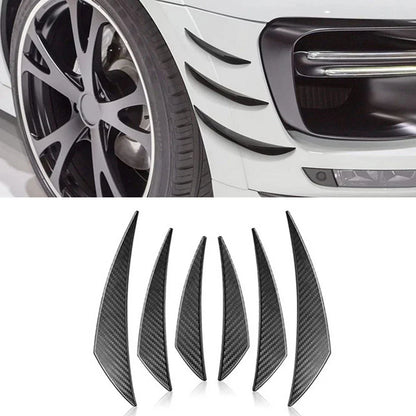 Spoiler Canards / 6pcs 6x / Front Bumper Decal Car Lip Splitter Sticker for Car
