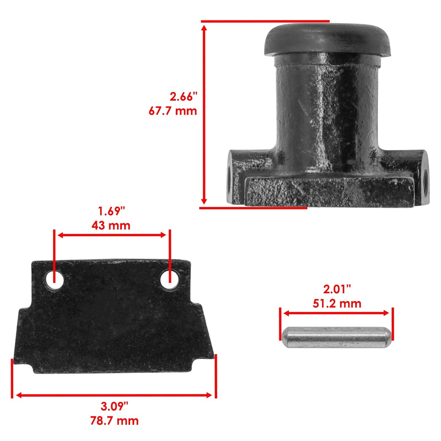 Brake Slave Cylinder Replacement for Massey Ferguson 270 290 298 670 (1967–2008)