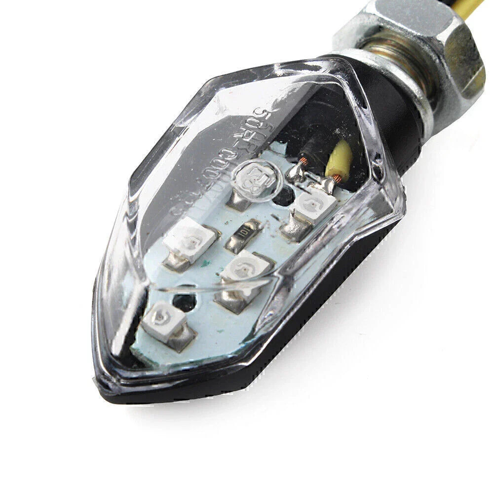 LED Turn Signal Amber Indicators Lights for Universal Motorcycle