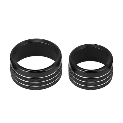 5 x Black AC Radio Switch Knob Covers for Dodge Ram 1500 (2018-2020)