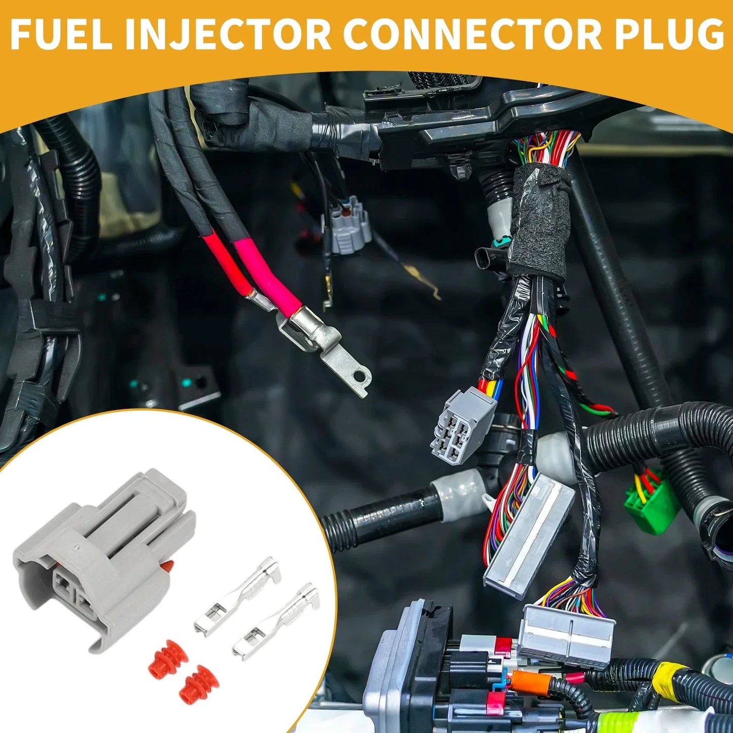 Fuel Injector Connector Plug for Hyundai Elantra Sonata Santa Fe (2011-2016)
