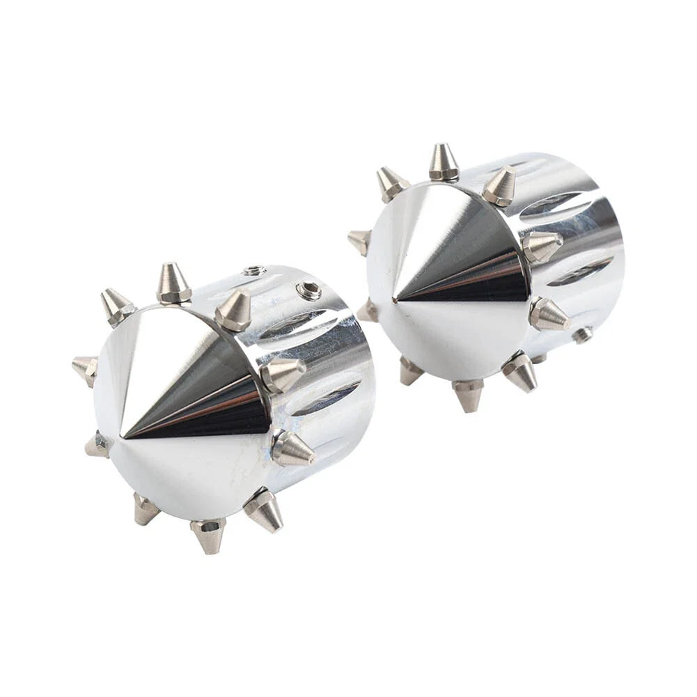 CNC Cut Front Axle Cap Nut Covers for Harley Touring Road King Street Glide (2009-2023)