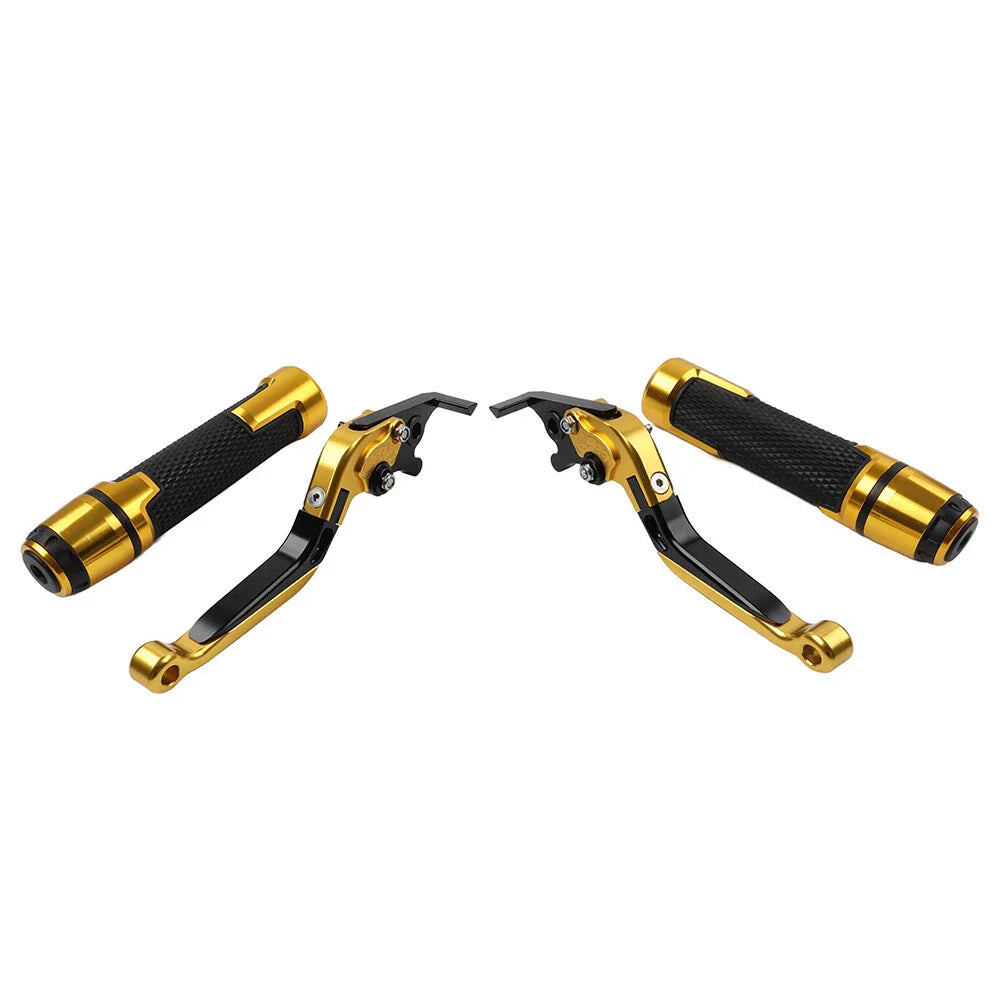 Gold Extendable Brake Clutch Levers & Handlebar Grips for BMW G310R G310GS