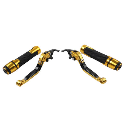 Gold Extendable Brake Clutch Levers & Handlebar Grips for BMW G310R G310GS